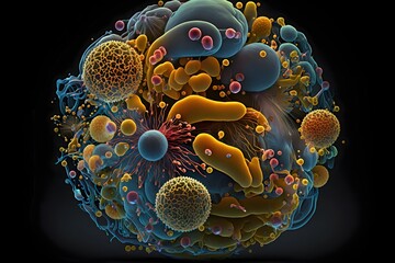 Artistic visualization of cell inner life
