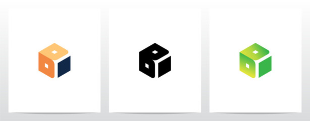 Alphabet On Block Cube Letter Logo Design B © recehan