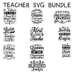 Fototapeta premium Teacher SVG Bundle