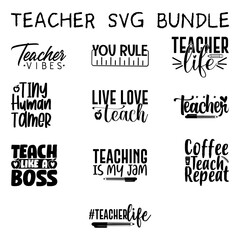Obraz premium Teacher SVG Bundle