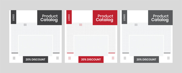 Modern product catalog listing idea advertising square cover item vector banner