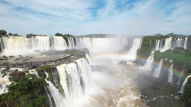 Cataratas vista de drone en brasil