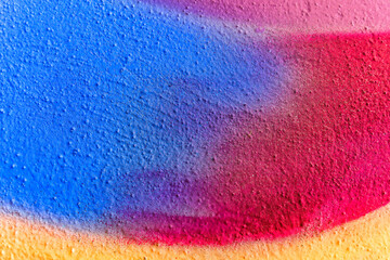 Art under ground. Beautiful street art graffiti background. The wall is decorated with abstract drawings house paint. Modern style urban culture of street youth