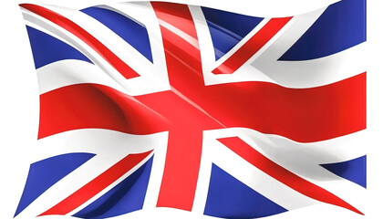 Waving flag of United Kingdom, generative AI.