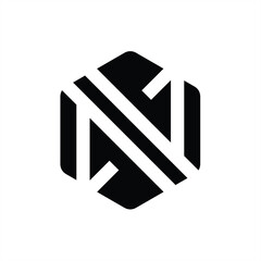 modern letter N logo vector, shape design