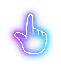 Obraz premium Set of Hands poses neon