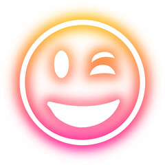 Fototapeta premium Set of Emoticon neon