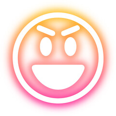 Set of Emoticon neon