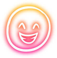 Set of Emoticon neon