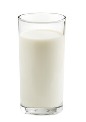 fresh milk in the glass isolated. png transparency