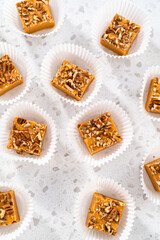 Pumpkin spice fudge with pecans