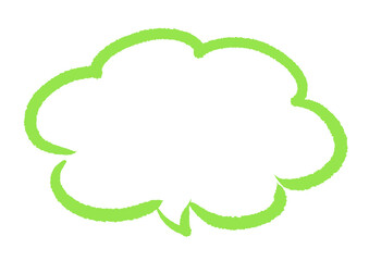 もくもくのふきだし　手描き　水彩　メッセージ　説明　