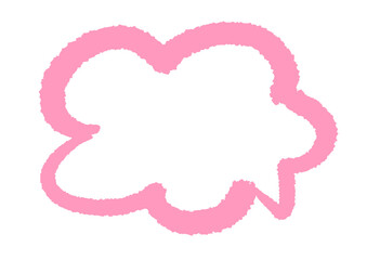 もくもくのふきだし　手描き　水彩　メッセージ　説明　