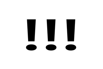 exclamation mark in black - exclamation mark for design on transparent background - Illustration