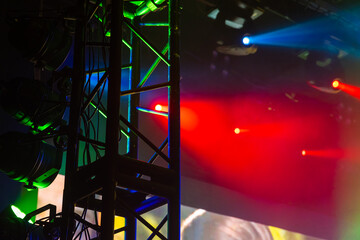 Colorful scenic spot lights, modern stage illumination
