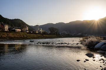 岐阜県　郡上八幡の古い町並み　Old streets of Gujo Hachiman, Gifu Prefecture in Japan