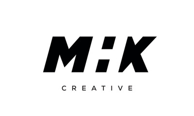 MHX letters negative space logo design. creative typography monogram vector	
