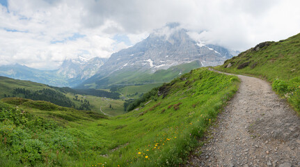 alpine trail, Kleine Scheidegg, swiss alps