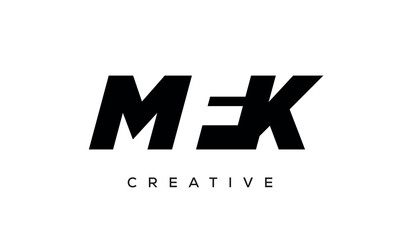 MFK letters negative space logo design. creative typography monogram vector	
