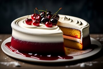 chocolate cake with cherry