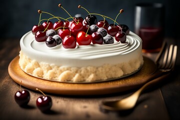 chocolate cake with cherry