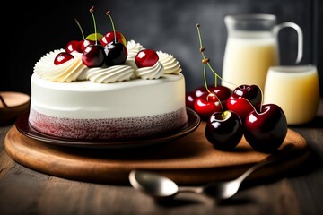 chocolate cake with cherry