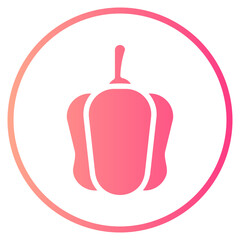 Bell pepper gradient icon