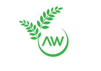 this is a leaf letter az icon design 