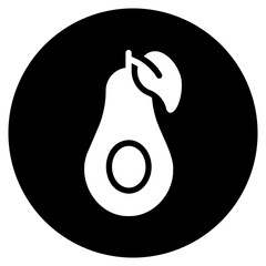 avocado glyph icon