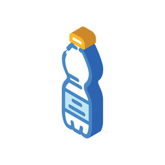 beverage soda plastic bottle isometric icon vector illustration