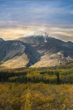 Canada, Yukon, view of the tundra in autumn