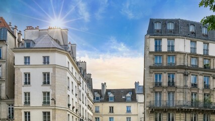 Paris, typical facades 