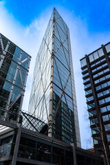 Fototapeta na wymiar United Kingdom -year 2023- modern architecture, glass buildings rise above the beautiful city of london