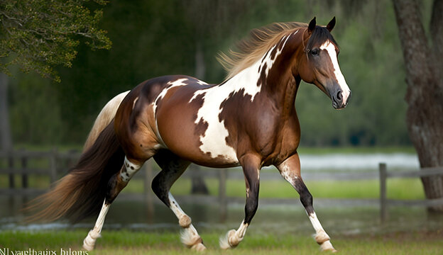 Horse in natural