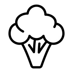 broccoli line icon