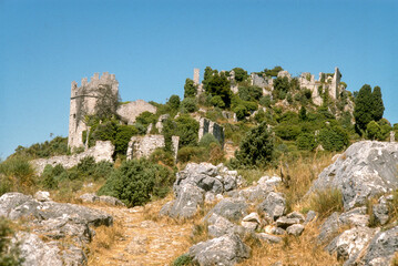 Fototapeta na wymiar Chateau, ruines, Chateauneuf de Contes, Côte d'Azur, 06, Alpes Maritimes, France