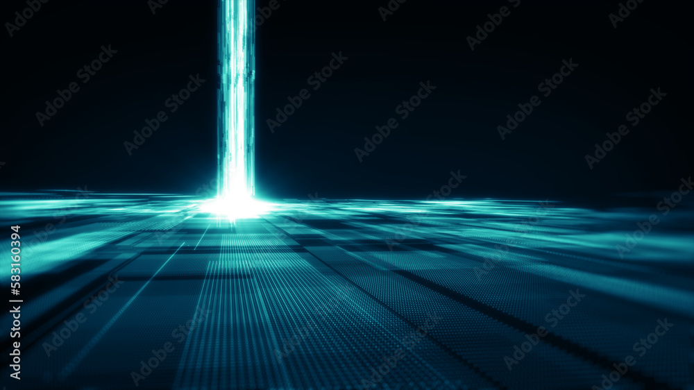 Poster abstract technology background. data flow, big data, technology background concept. abstract big dat