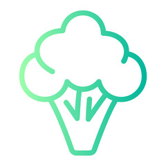 broccoli gradient icon