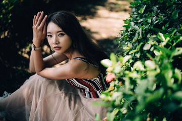 portrait of an asian beautiful girl