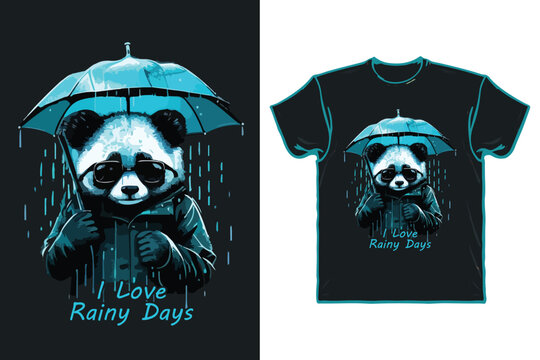 A t - shirt that says i love rainy days.