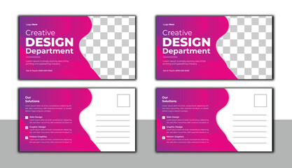 corporate business postcard design template.