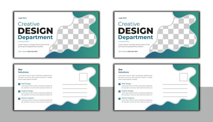 corporate business postcard design template.