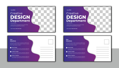 corporate business postcard design template.