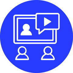 Video calling Vector Icon

