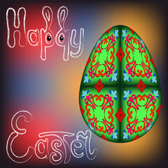 Happy Easter greeting holiday background.