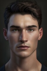 Obraz premium Beautiful male face