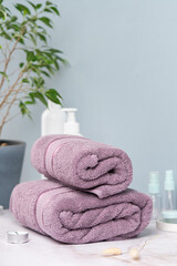 towels for washing in the bathroom