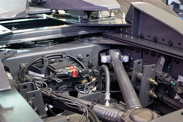 Inside of an Electric Motor Vehicle truck