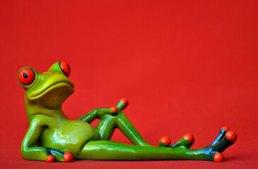 Naklejka premium red eyed tree frog