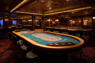 Fototapeta na wymiar interior of elite luxury vip casino, illustration, ai generative
